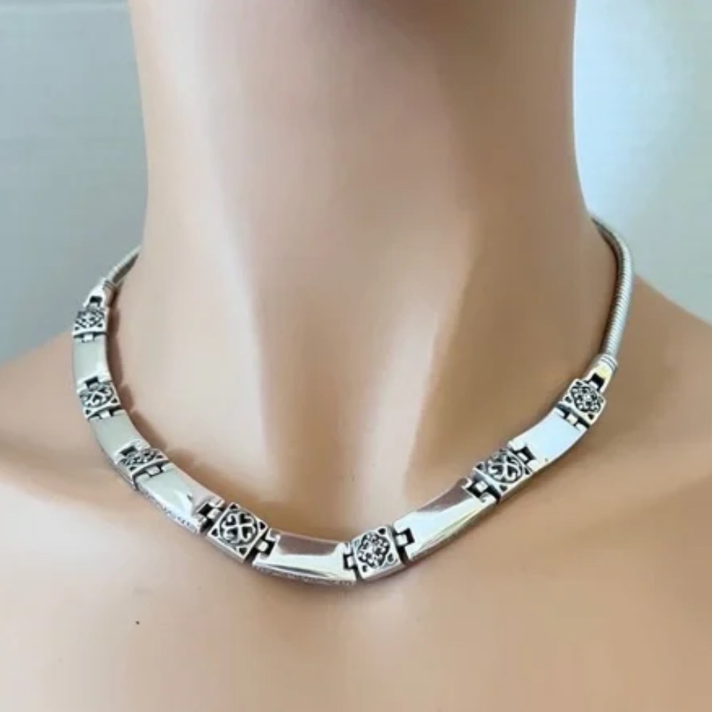 SOLD 🛑Brighton Tribeca Silver Link Collar Choker Necklace